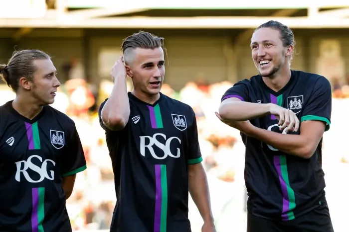 Framed Print : Bristol City FC: Luke Freeman, Joe Bryan, and Luke Ayling at Huish Park Stadium (Yeovil Town vs. Bristol City, 2015) Framed Print : Bristol City FC: Luke Freeman, Joe Bryan, and Luke Ayling at Huish Park Stadium (Yeovil Town vs. Bristol City, 2015)