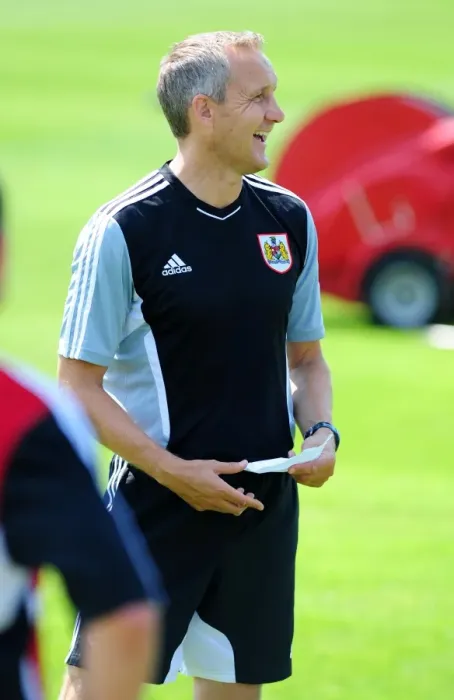 Framed Print : Bristol City FC: Manager Keith Miljen Leading Pre-Season Training Framed Print : Bristol City FC: Manager Keith Miljen Leading Pre-Season Training