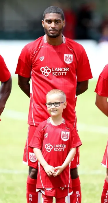 Framed Print : Bristol City FC: Mark Little and Mascot Prepare for Pre-Season Friendly Against Hengrove Athletic