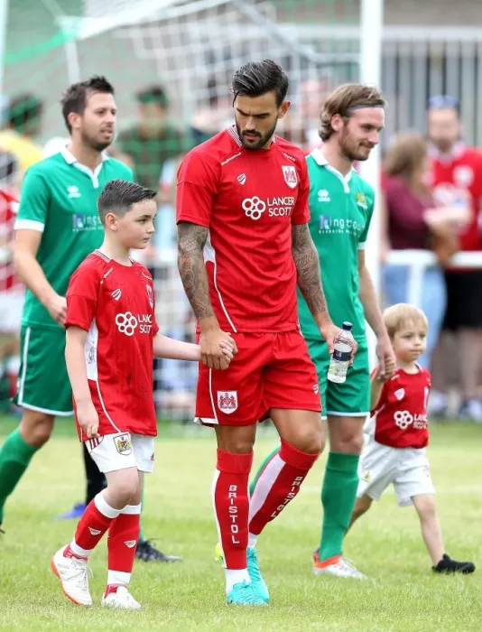 Framed Print : Bristol City FC: Marlon Pack Leads Team Out in Pre-Season Friendly Against Hengrove Athletic
