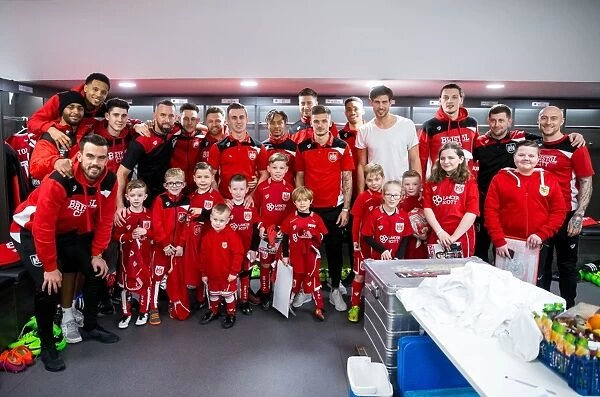 Bristol City FC: Mascots and Players Unite in the Dressing Room - Sky Bet EFL Championship Match