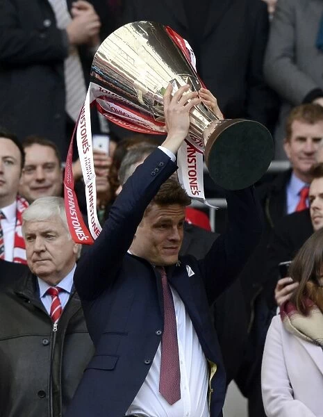 Bristol City FC: Matt Smith's Triumphant Lift of the Johnstone's Paint Trophy at Wembley Stadium
