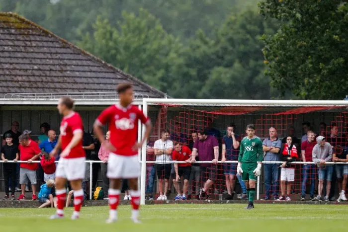 Framed Print : Bristol City FC: Max O'Leary Watching Over Preseason Community Match vs. Brislington Framed Print : Bristol City FC: Max O'Leary Watching Over Preseason Community Match vs. Brislington