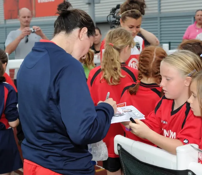 Framed Print : Bristol City FC: Natalia Pablos Sanchon Signs Autographs at Women's Super League Match vs Manchester City Framed Print : Bristol City FC: Natalia Pablos Sanchon Signs Autographs at Women's Super League Match vs Manchester City