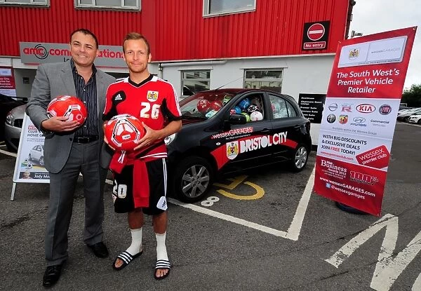 Bristol City FC Open Day: Wessex Garages and Jody Morris with Car Full of Footballs