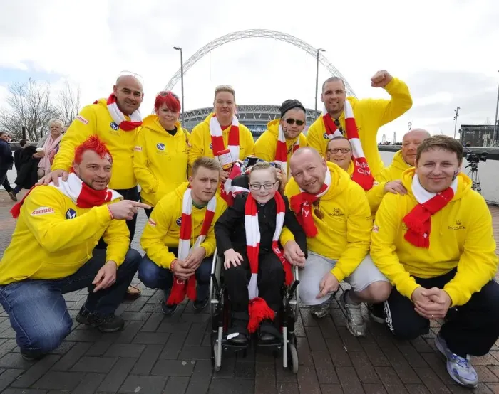 Framed Print : Bristol City FC: Oskar Pycroft and Supporters Epic Journey to Wembley for Charity