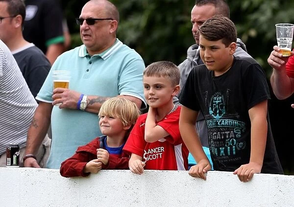 Bristol City FC: Passionate Fans in Action at Hengrove Athletic Pre-Season Friendly