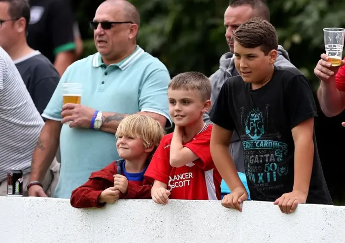 Framed Print : Bristol City FC: Passionate Fans in Action at Hengrove Athletic Pre-Season Friendly Framed Print : Bristol City FC: Passionate Fans in Action at Hengrove Athletic Pre-Season Friendly