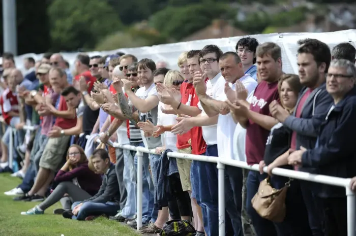 Framed Print : Bristol City FC: Passionate Fans in Action at Portishead Pre-Season Friendly, July 2014 Framed Print : Bristol City FC: Passionate Fans in Action at Portishead Pre-Season Friendly, July 2014