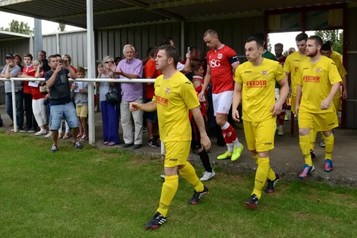 Framed Print : Bristol City FC in Pre-Season Action at Brislington Stadium, July 2015 Framed Print : Bristol City FC in Pre-Season Action at Brislington Stadium, July 2015