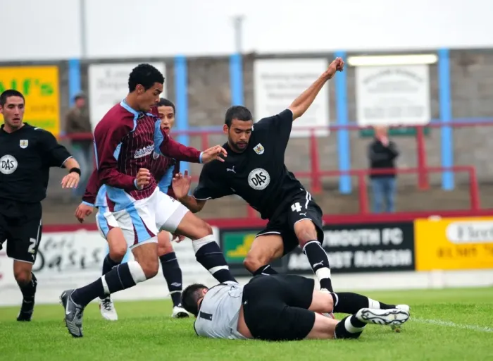 Framed Print : Bristol City FC: Pre-Season Friendly Against Weymouth (09-10) Framed Print : Bristol City FC: Pre-Season Friendly Against Weymouth (09-10)
