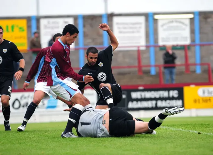 Framed Print : Bristol City FC: Pre-Season Friendly Against Weymouth (09-10) Framed Print : Bristol City FC: Pre-Season Friendly Against Weymouth (09-10)