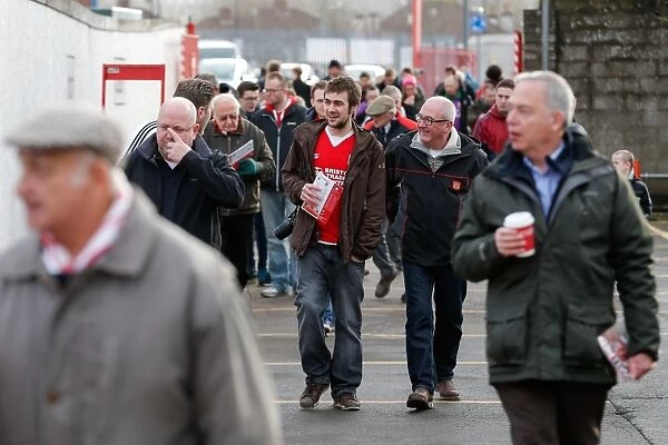 Bristol City FC: A Sea of Supporters Gathering at Ashton Gate for the FA Cup Match against West Ham United (January 2015)