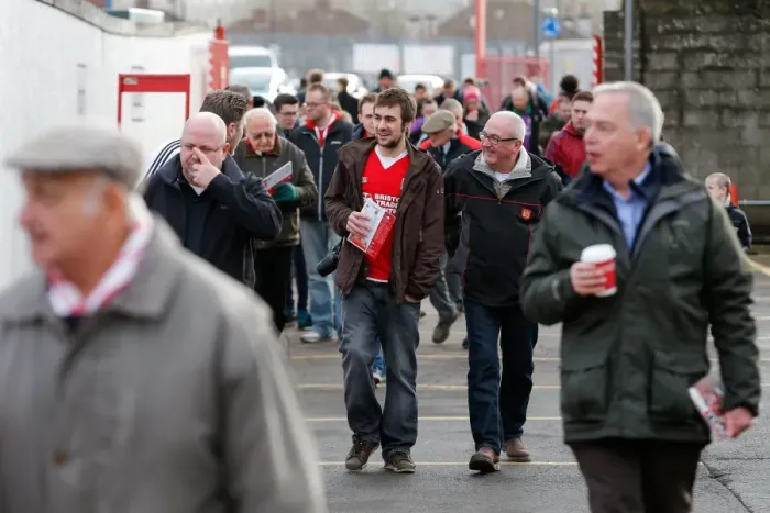 Framed Print : Bristol City FC: A Sea of Supporters Gathering at Ashton Gate for the FA Cup Match against West Ham United (January 2015) Framed Print : Bristol City FC: A Sea of Supporters Gathering at Ashton Gate for the FA Cup Match against West Ham United (January 2015)