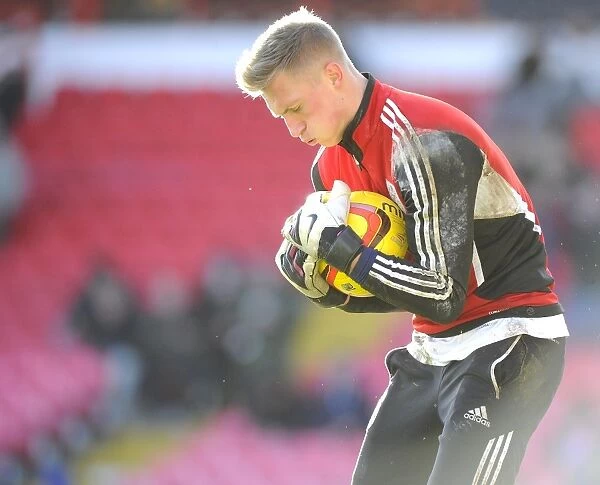 Bristol City FC: Simon Moore Gears Up for Kick-off Against Carlisle United (01-02-2014)