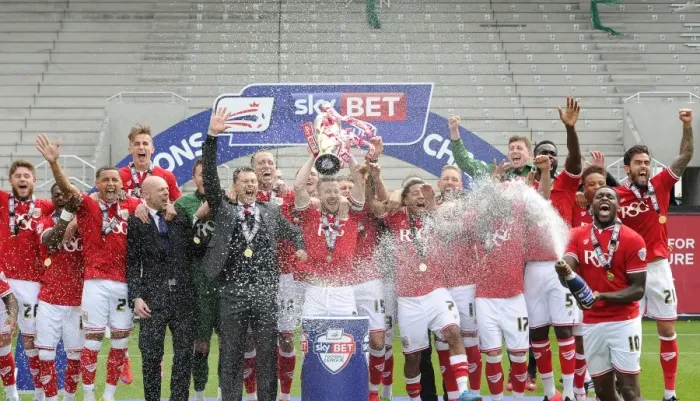 Framed Print : Bristol City FC: Sky Bet League One Champions (03.05.2015)