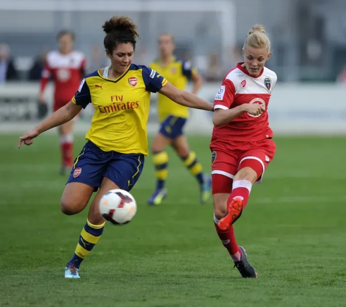 Framed Print : Bristol City FC: Sophie Ingle vs. Casey Stone - A Football Battle in the FA WSL (BAWFC vs. Arsenal Ladies)