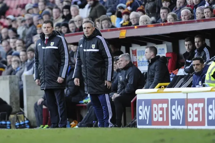 Framed Print : Bristol City FC: Steve Cotterill and John Pemberton at Bradford City's Coral Windows Stadium, 2014 Framed Print : Bristol City FC: Steve Cotterill and John Pemberton at Bradford City's Coral Windows Stadium, 2014