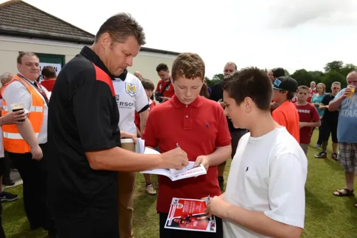Framed Print : Bristol City FC: Steve Cotterill Signs Autographs at Pre-Season Friendly, 2015 Framed Print : Bristol City FC: Steve Cotterill Signs Autographs at Pre-Season Friendly, 2015