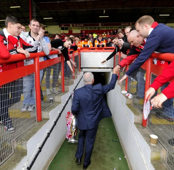 Framed Print : Bristol City FC: Steve Lansdown and Fans Celebrate League One Victory