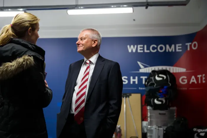 Framed Print : Bristol City FC: Steve Lansdown Watches Tensionally in New Tunnel Area during Bristol City vs Sheffield Wednesday Match, Sky Bet Championship, Ashton Gate Stadium Framed Print : Bristol City FC: Steve Lansdown Watches Tensionally in New Tunnel Area during Bristol City vs Sheffield Wednesday Match, Sky Bet Championship, Ashton Gate Stadium