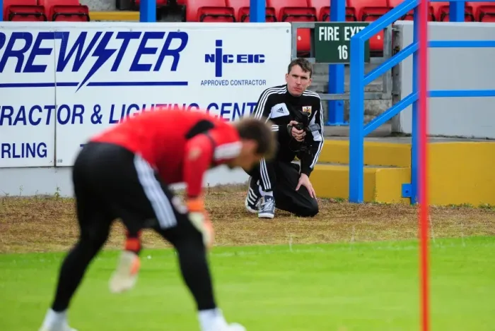 Framed Print : Bristol City FC: Stewart Dougall, Prozone Analyst at Work during Pre-Season Training, July 2012 Framed Print : Bristol City FC: Stewart Dougall, Prozone Analyst at Work during Pre-Season Training, July 2012