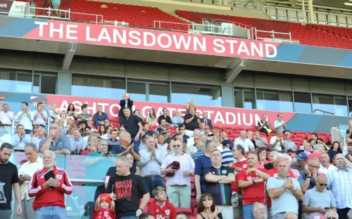 Framed Print : Bristol City FC: Thrilled Supporters in Packed Lansdown Stand at Ashton Gate (Bristol City v Wigan Athletic, Sky Bet Championship) Framed Print : Bristol City FC: Thrilled Supporters in Packed Lansdown Stand at Ashton Gate (Bristol City v Wigan Athletic, Sky Bet Championship)