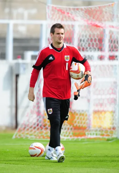 Framed Print : Bristol City FC: Tom Heaton in Focus during Pre-Season Training, July 2012