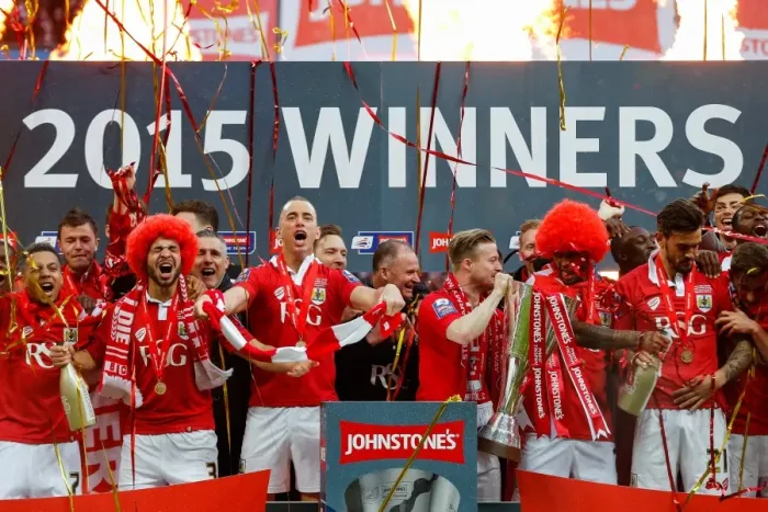 Framed Print : Bristol City FC Triumphs at Wembley: 2-0 Johnstones Paint Trophy Victory over Walsall