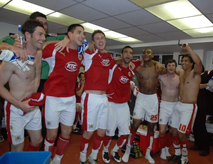 Framed Print : Bristol City FC: United in the Dressing Room - Play-Off Battle against Crystal Palace Framed Print : Bristol City FC: United in the Dressing Room - Play-Off Battle against Crystal Palace