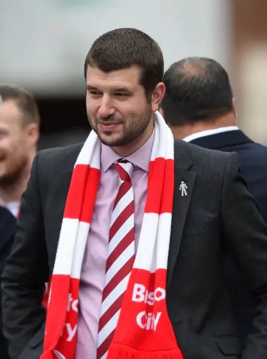 Framed Print : Bristol City FC: Vice-Chairman Jon Lansdown at Ashton Gate Stadium during Bristol City vs Walsall, Sky Bet League One Match (03 / 05 / 2015)