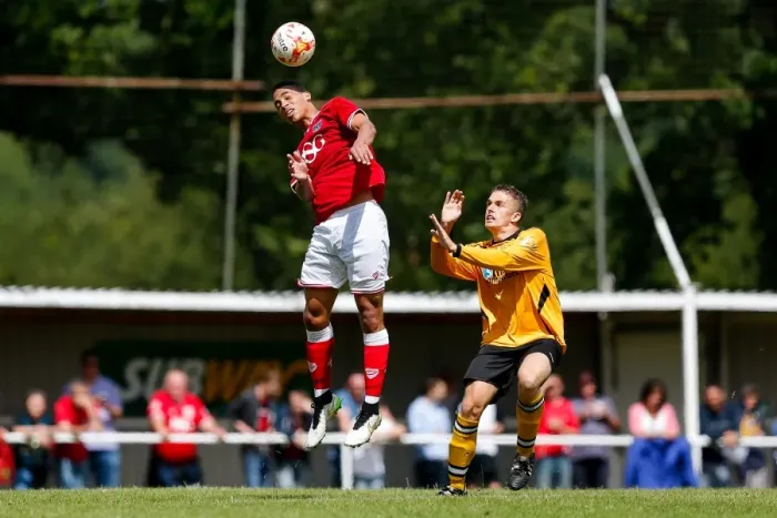 Framed Print : Bristol City FC vs Keynsham Town: Zak Viner in Action during Pre-Season Community Match, 2015 Framed Print : Bristol City FC vs Keynsham Town: Zak Viner in Action during Pre-Season Community Match, 2015