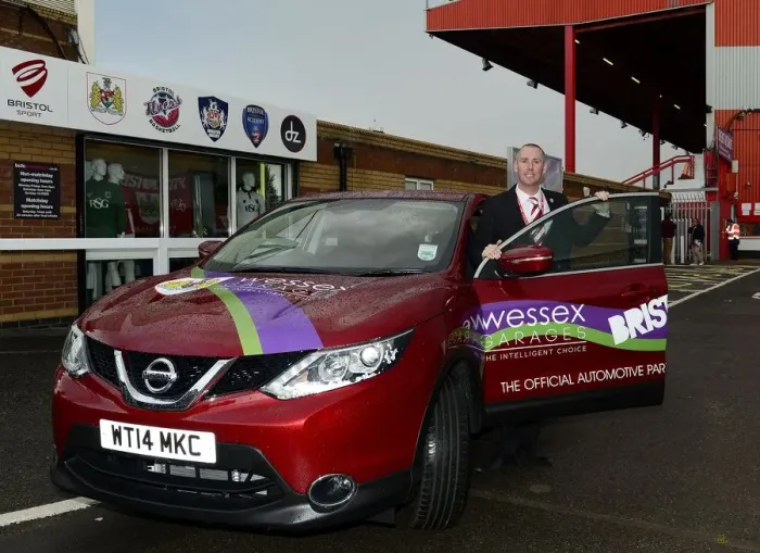 Framed Print : Bristol City FC: Wessex Garages Unveil Sponsored Car Ahead of Leyton Orient Match Framed Print : Bristol City FC: Wessex Garages Unveil Sponsored Car Ahead of Leyton Orient Match
