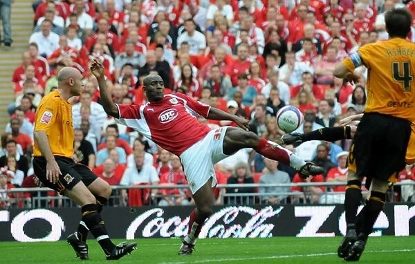 Bristol City FC's Dele Adebola Celebrates Promotion to Championship after Play-Off Final Victory