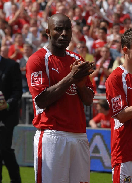 Bristol City FC's Dele Adebola: Celebrating Promotion to Championship after Play-Off Final Triumph