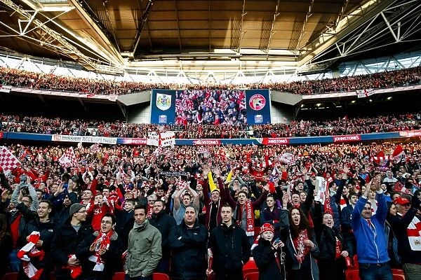 Bristol City FC's Glorious 2-0 Victory: A Sea of Celebrating Supporters at Wembley Stadium