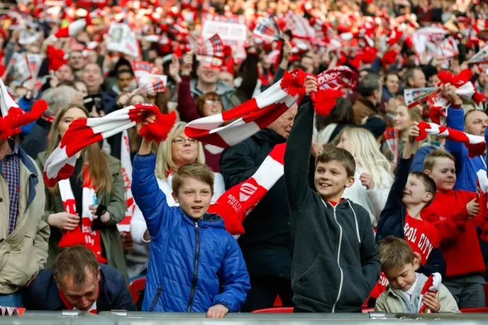 Framed Print : Bristol City FC's Glorious 2-0 Victory over Walsall in the Johnstones Paint Trophy Final: A Sea of Celebrating Supporters at Wembley Stadium Framed Print : Bristol City FC's Glorious 2-0 Victory over Walsall in the Johnstones Paint Trophy Final: A Sea of Celebrating Supporters at Wembley Stadium