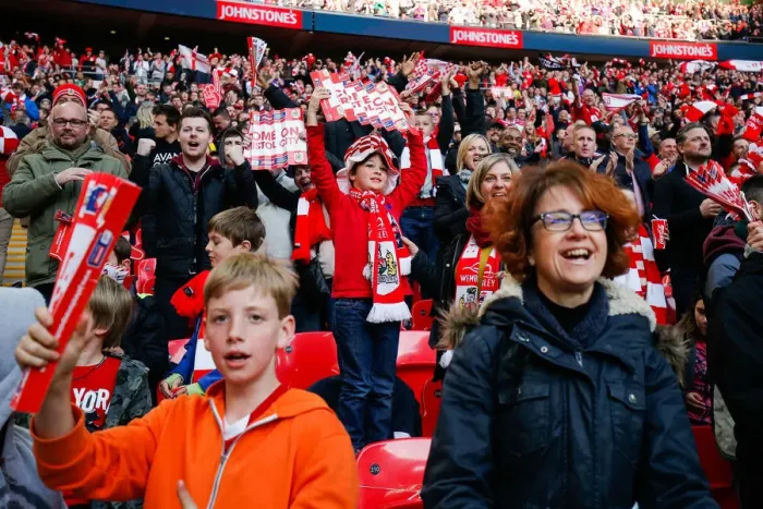 Framed Print : Bristol City FC's Glorious Wembley Victory: Fans Euphoric Reaction to the Second Goal Framed Print : Bristol City FC's Glorious Wembley Victory: Fans Euphoric Reaction to the Second Goal