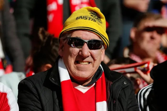 Framed Print : Bristol City FC's Glory at Wembley: A Sea of Supporters