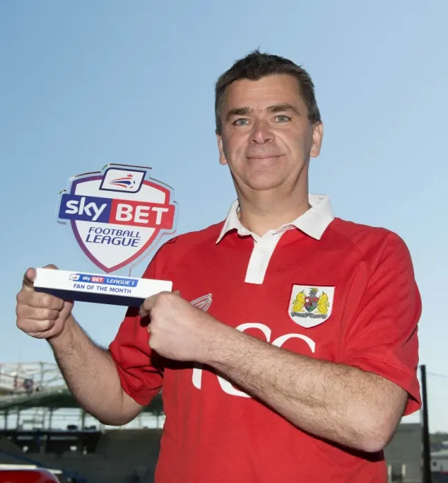 Framed Print : Bristol City FC's Jerry Tocknell Named Sky Bet League One Fan of the Month Framed Print : Bristol City FC's Jerry Tocknell Named Sky Bet League One Fan of the Month