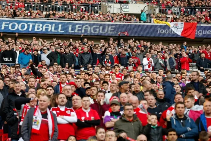 Framed Print : Bristol City FC's Thrilling Johnstones Paint Trophy Victory: A Sea of Celebrating Fans (JPT Final, Wembley Stadium) Framed Print : Bristol City FC's Thrilling Johnstones Paint Trophy Victory: A Sea of Celebrating Fans (JPT Final, Wembley Stadium)