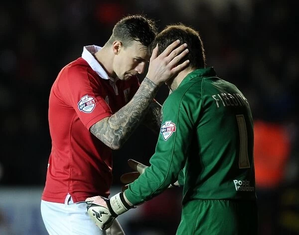 Bristol City: Fielding and Flint Share a Moment Before Kick-off vs Port Vale