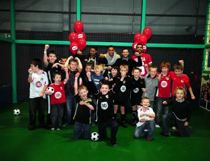 Framed Print : Bristol City First Team: 09-10 Season's Jumping Christmas Party at Jump