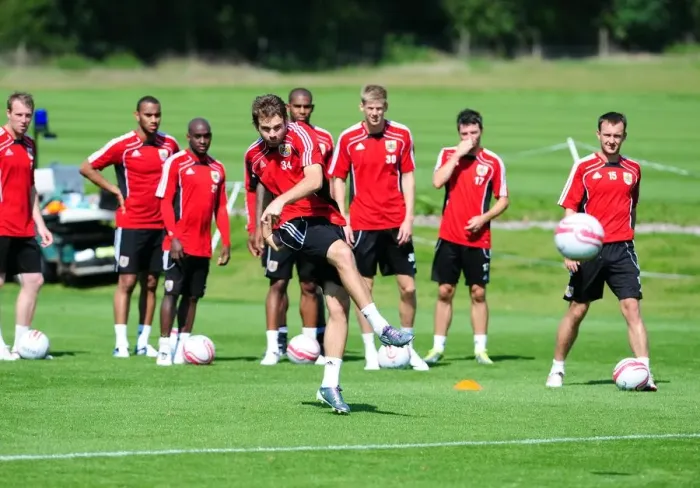 Framed Print : Bristol City First Team: 2010-11 Season Gear-Up Training (Sept 2, 2010)