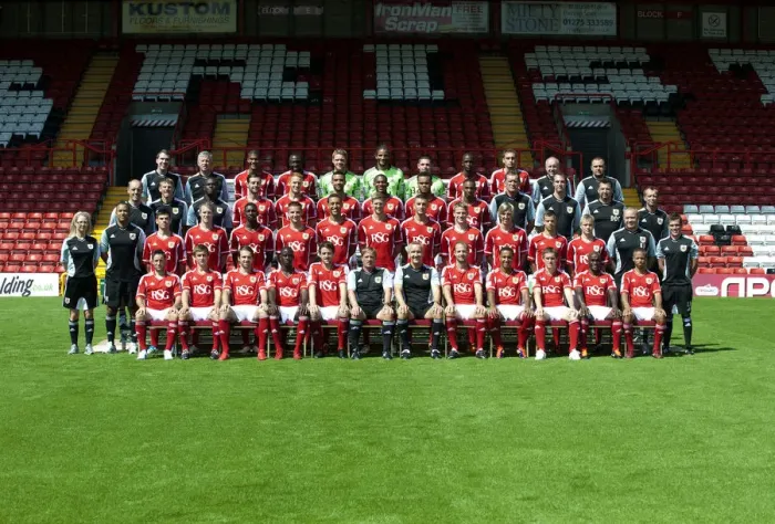 Framed Print : Bristol City First Team: 2011-2012 - Unified Squad of Season 11-12