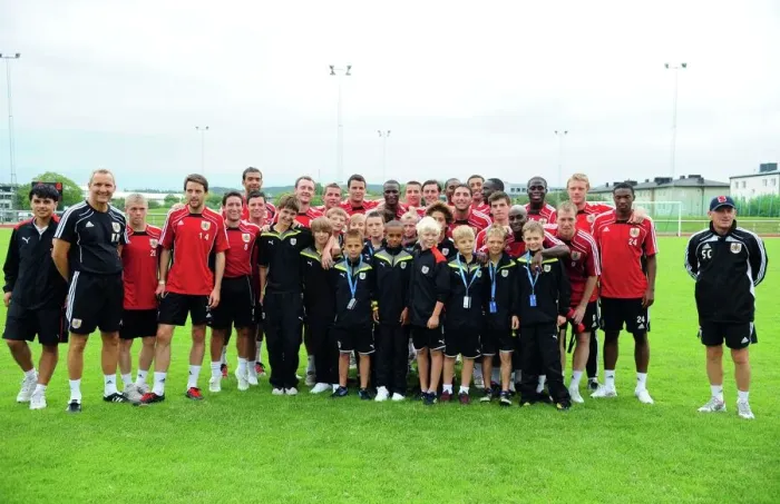 Framed Print : Bristol City First Team and Academy: Training Together