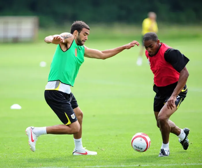 Framed Print : Bristol City First Team: Gearing Up for the 09-10 Season - Pre-Season Training
