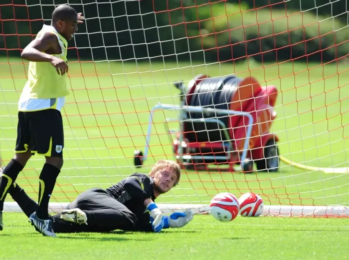 Framed Print : Bristol City First Team: Gearing Up for the 09-10 Season - Pre-Season Training