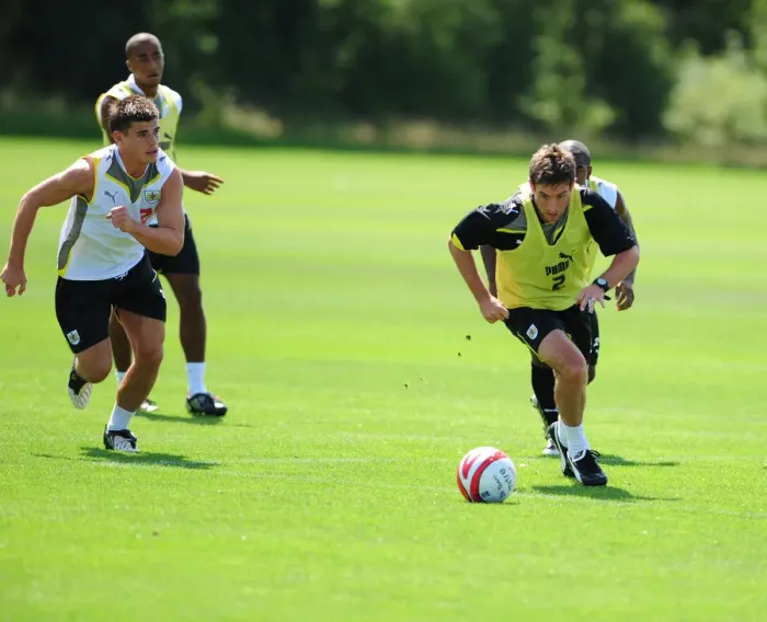 Framed Print : Bristol City First Team: Gearing Up for the 09-10 Season - Pre-Season Training