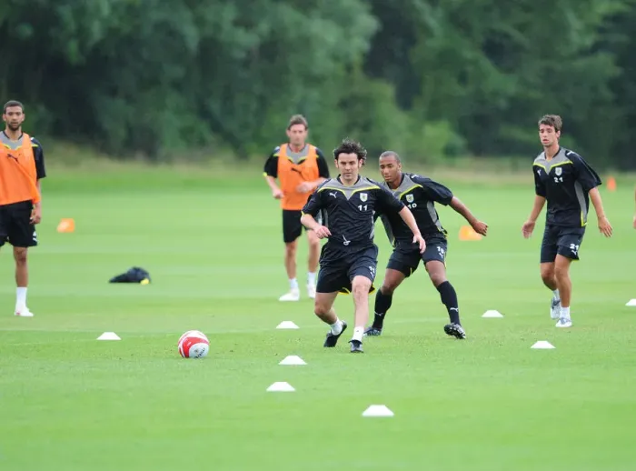 Framed Print : Bristol City First Team: Gearing Up for the 09-10 Season - Pre-Season Training